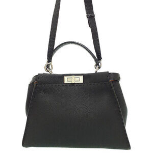 Fendi Peekaboo Regular Leather Shoulder Bag